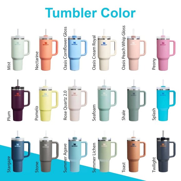 Stanley Quencher H2.0 Tumbler: Laser Engraved Stainless Steel, 30oz/40oz - Picture 2 of 8